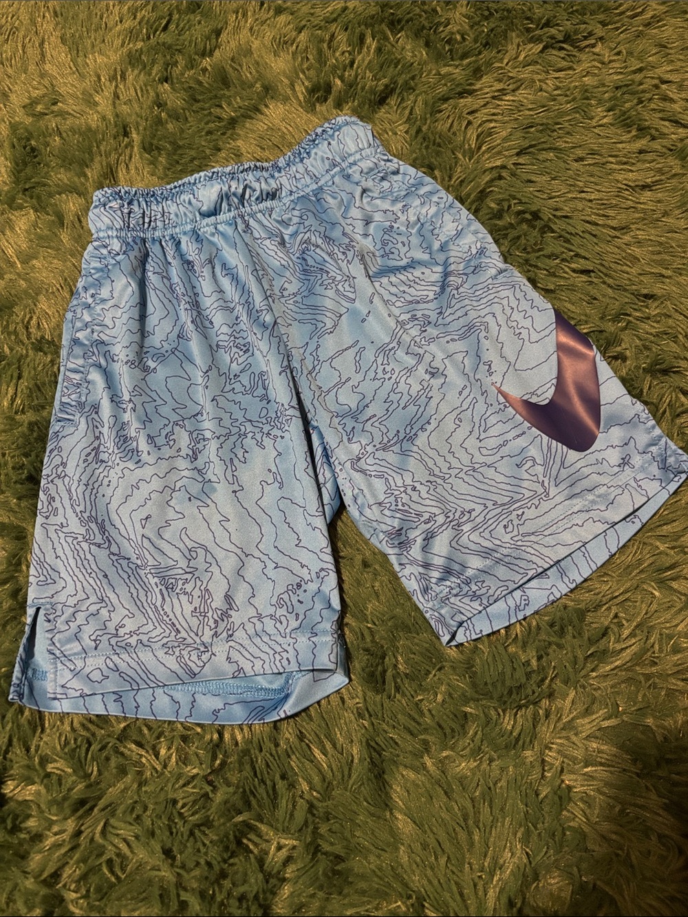 Boys Nike Blue Basketball Shorts S